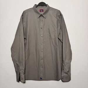 UNTUCKit Men's XX-Large Grey Cotton Long Sleeve Button Down Shirt